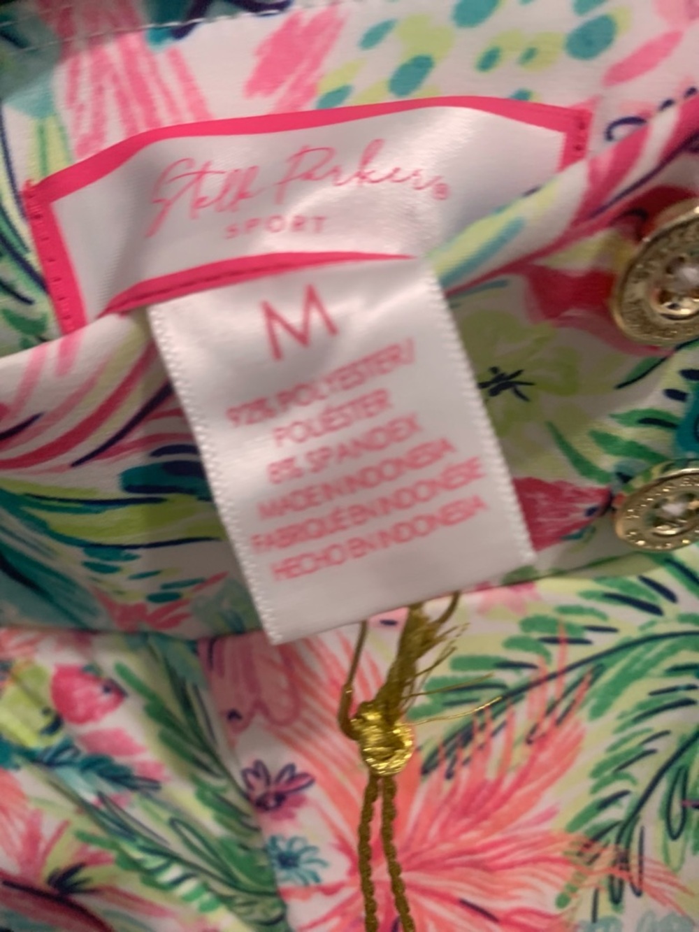 St. Peter's Sport Tropical Print Pants in Pink, Teal & Green - Picture 6 of 8